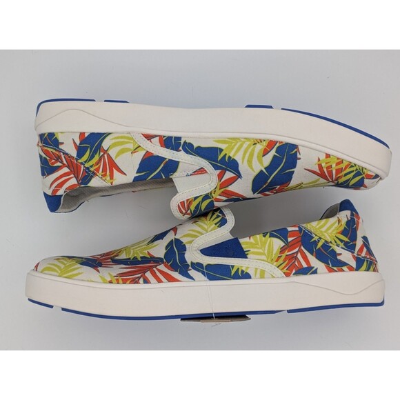 OluKai Lae‘ahi Pa‘i Men’s Slip-On Shoes Size 8 Off-White/Aloha10444-18HA New Lae main image 4